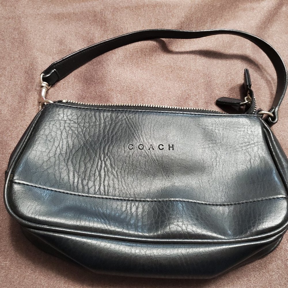 Coach Mini Shoulder Bag Black Leather